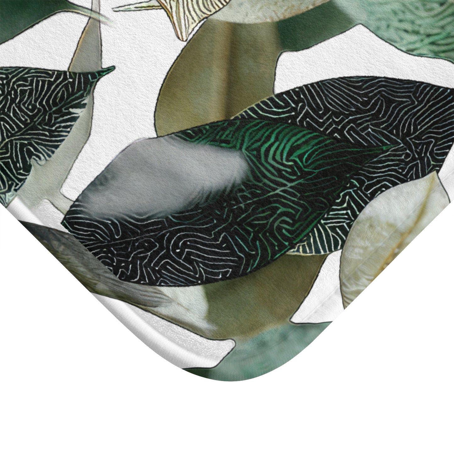 Leafy Green Bath Mat - Nature-Inspired Home Decor, Bathroom Accessory, Eco-Friendly Gift, Modern Bathroom Essentials