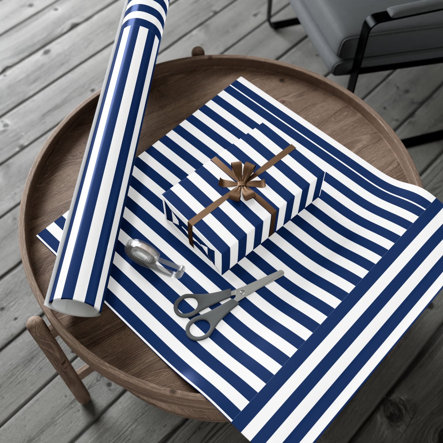 Nautical Stripe Gift Wrap Papers | Eco-Friendly Wrapping Paper for Birthdays, Holidays, Parties, and Special Occasions, Blue Striped [...]