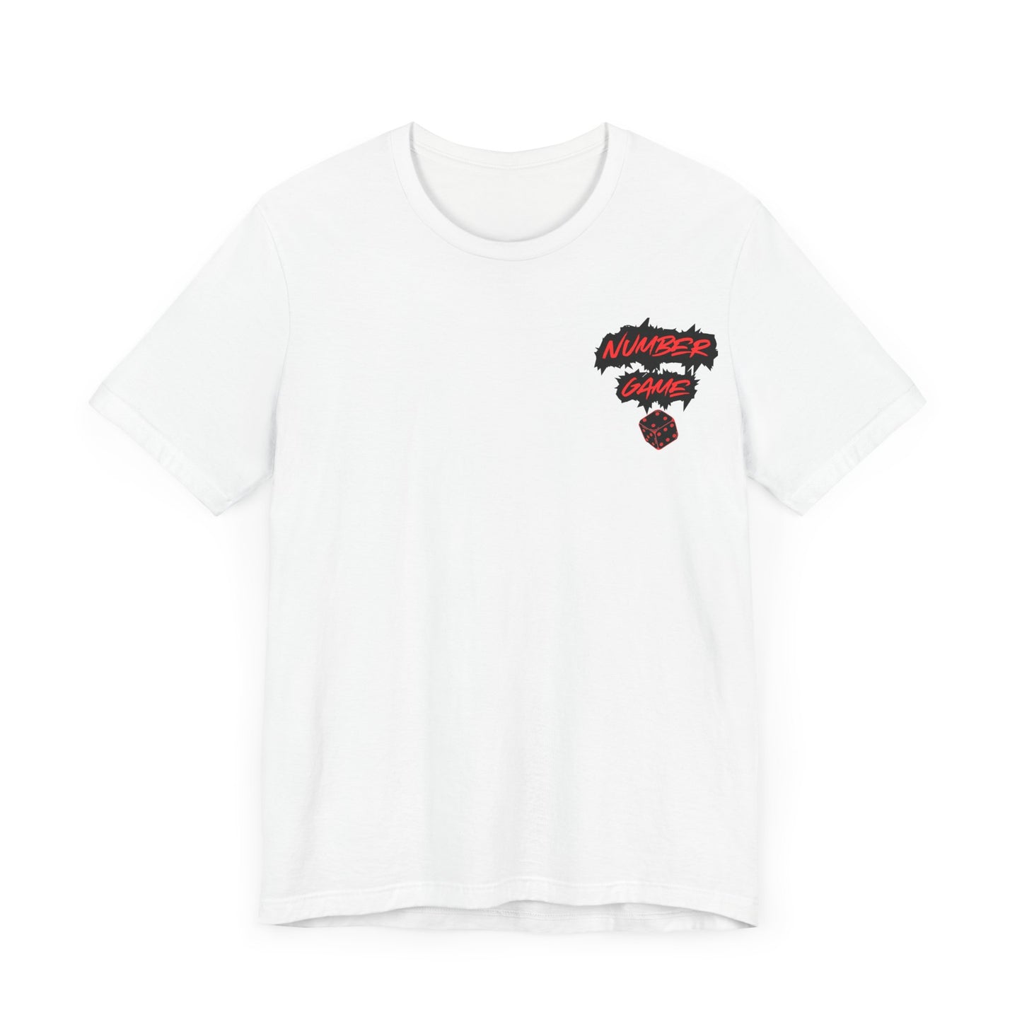 Number Game Unisex Jersey Tee - Fun and Casual Dice Design