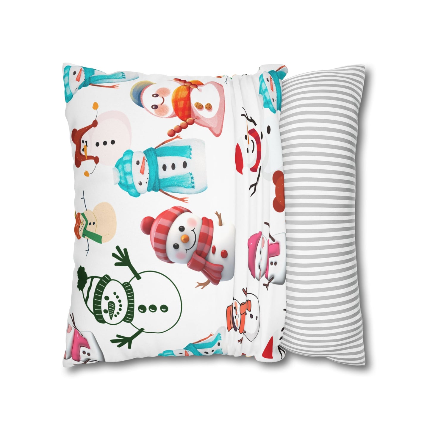 Snowman Decorative Pillowcase, Winter Decor Pillow, Cozy Christmas Pillow, Holiday Home Accent, Gift for Snowman Lovers