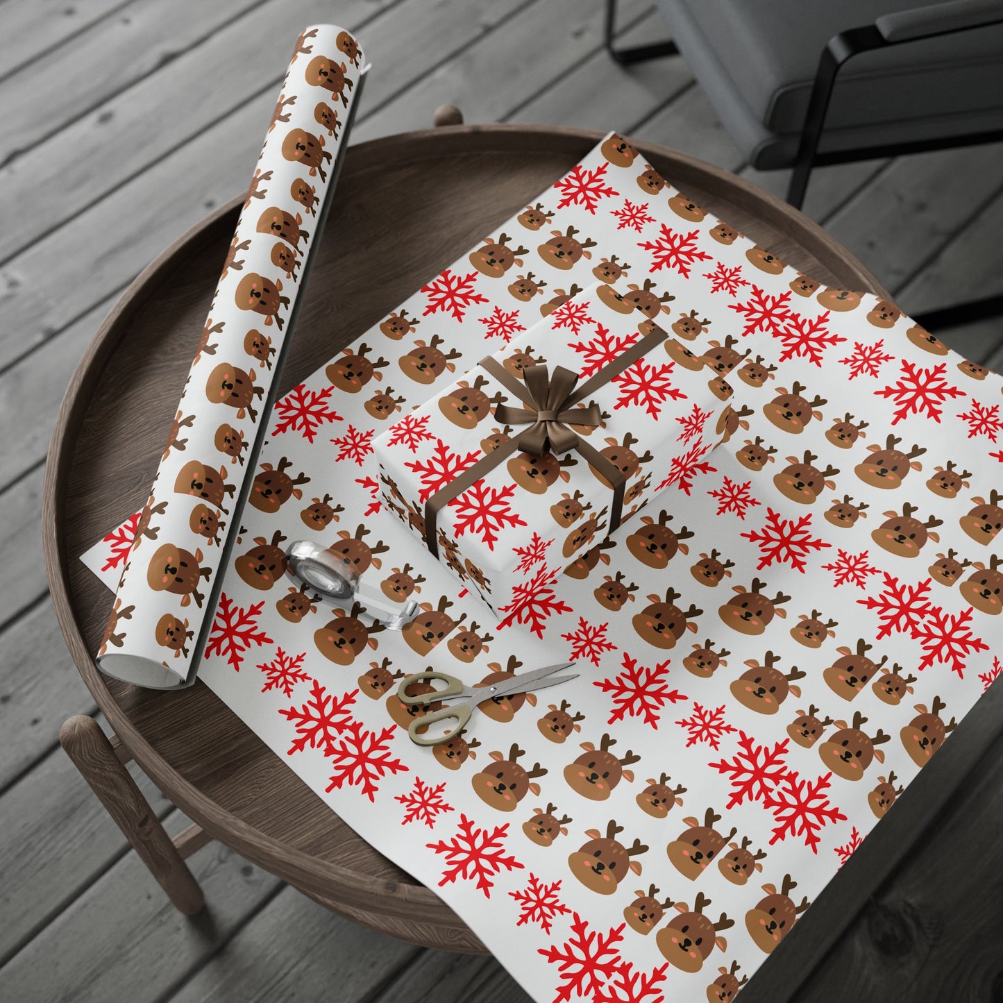 Festive Wrapping Paper for Holiday Gifts, Cute Animal Print Gift Wrap, Christmas Decoration, Birthday Party Wrap, Eco-friendly