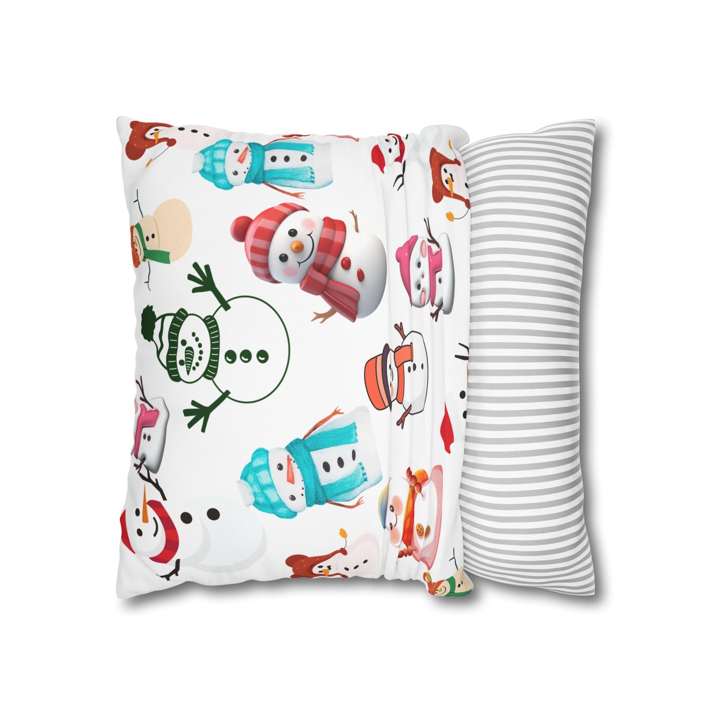 Snowman Decorative Pillowcase, Winter Decor Pillow, Cozy Christmas Pillow, Holiday Home Accent, Gift for Snowman Lovers