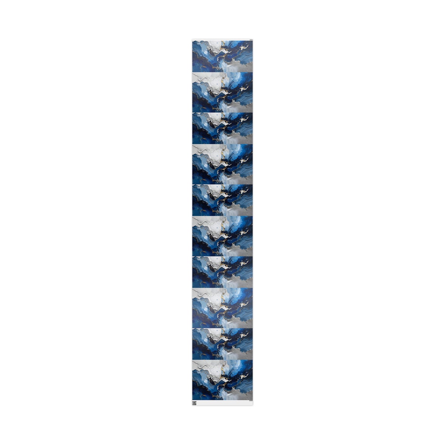 Elegant Abstract Wrapping Paper, Gift Wrap, Party Decor, Blue and Gold Design, Holiday Gift Giving, Eco-Friendly Wrapping