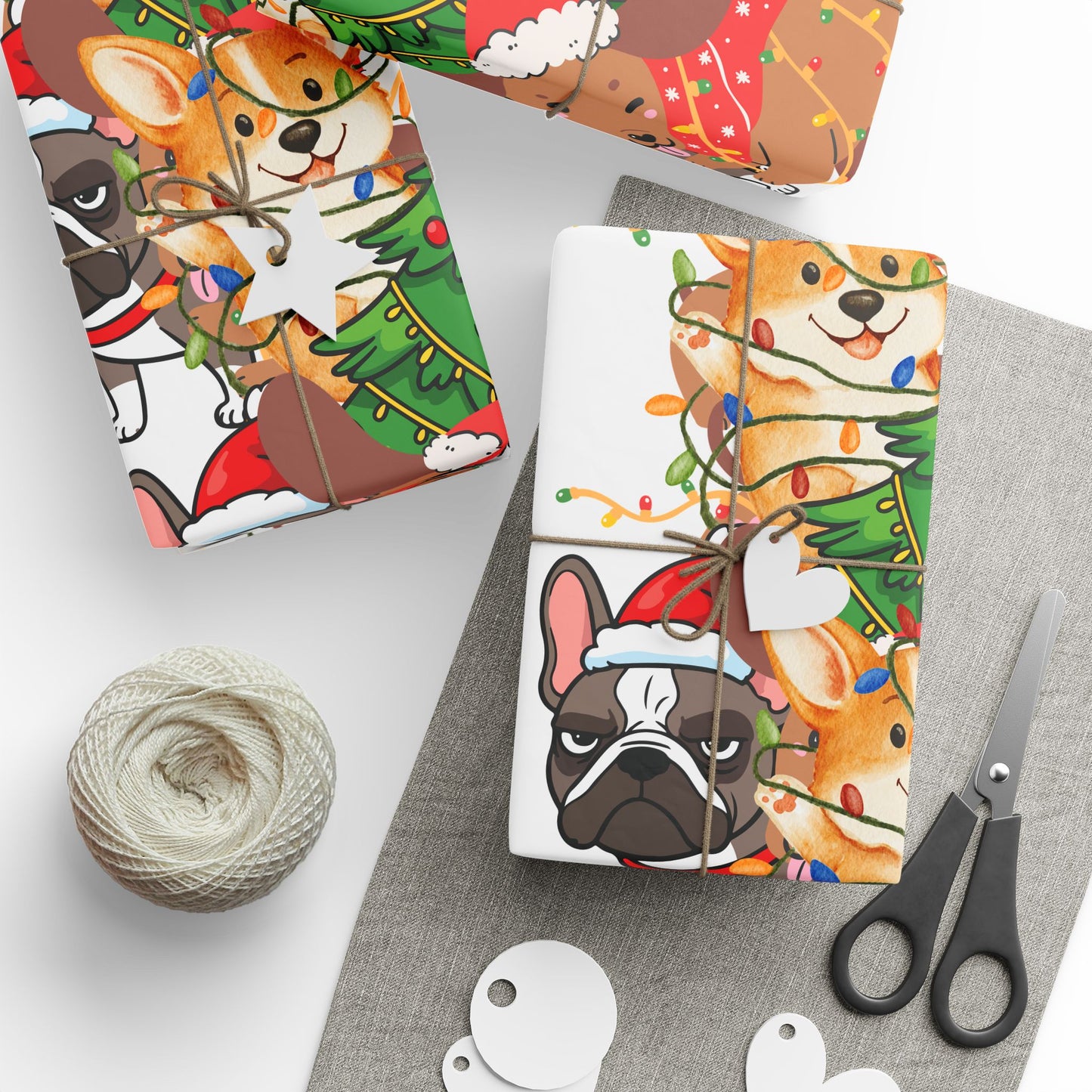 Festive Pet Wrapping Paper, Holiday Gift Wrap, Cute Dog Christmas Wrap, Unique Puppy Wrapping, Animal Print Gift Cover