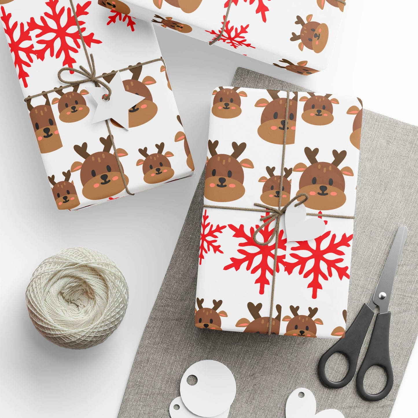 Festive Wrapping Paper for Holiday Gifts, Cute Animal Print Gift Wrap, Christmas Decoration, Birthday Party Wrap, Eco-friendly