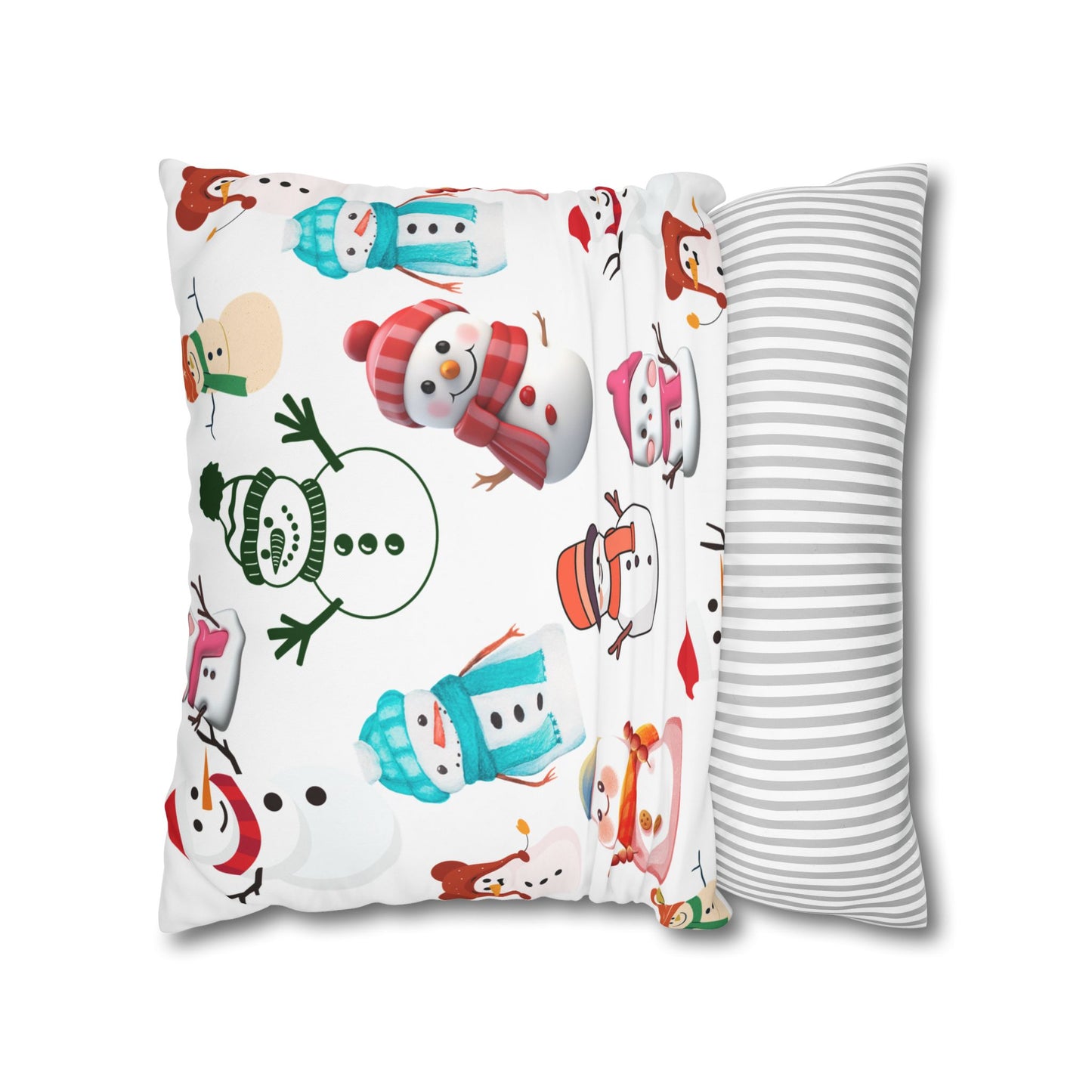 Snowman Decorative Pillowcase, Winter Decor Pillow, Cozy Christmas Pillow, Holiday Home Accent, Gift for Snowman Lovers