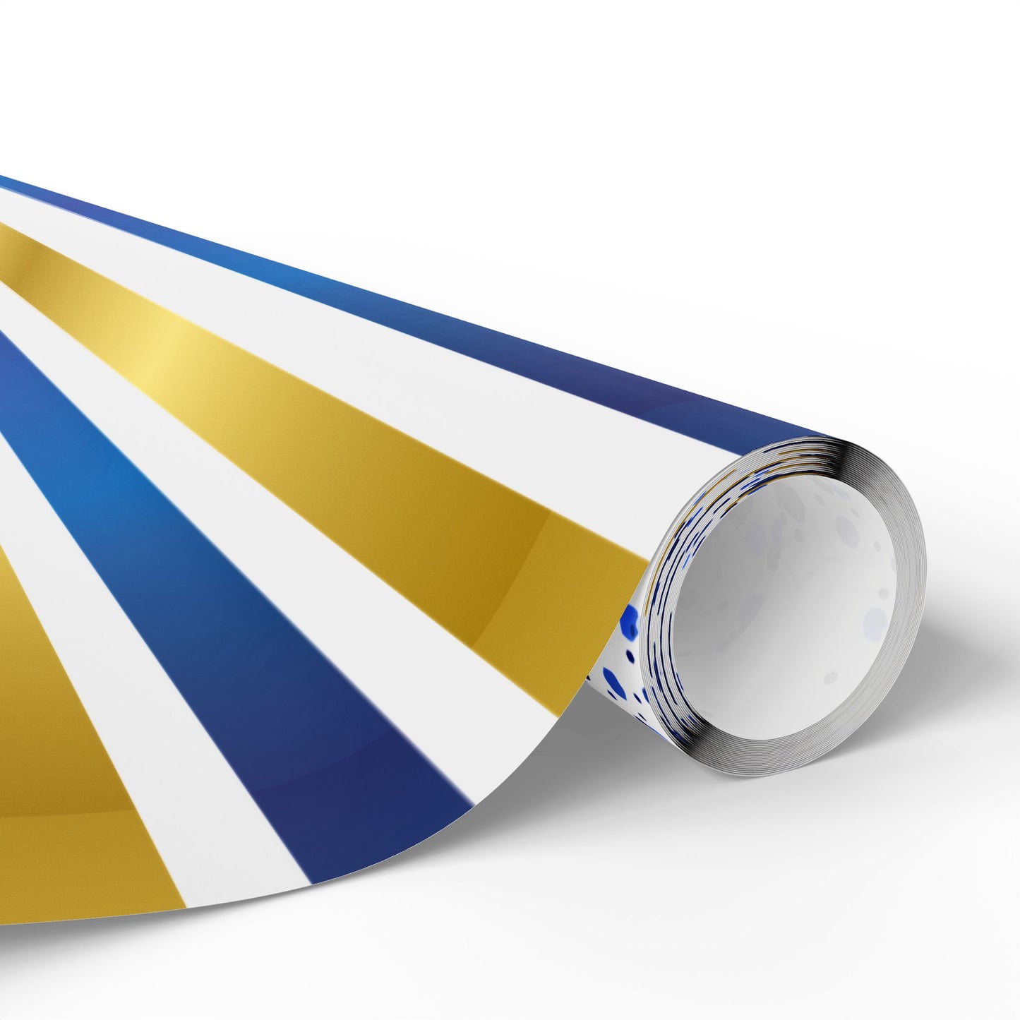 Elegant Floral Wrapping Paper, Gift Wrap for Weddings, Birthdays, Holidays, Blue and Gold Designs, Ideal for Special Occasions