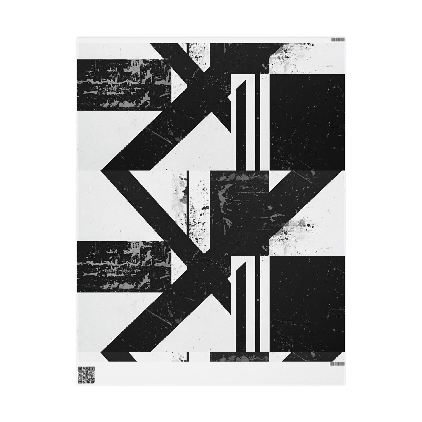 Modern Geometric Wrapping Paper | Stylish Gift Wrap for Any Occasion | Holiday, Birthday, Eco-Friendly, Black and White Design
