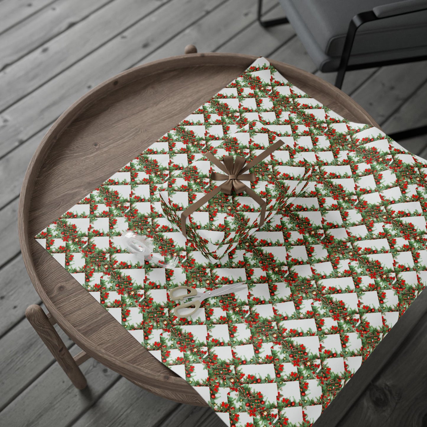 Christmas Wrapping Paper Roll, Holiday Gift Wrap, Festive Wrapping, Perfect for Presents, Eco-Friendly Gift Packaging