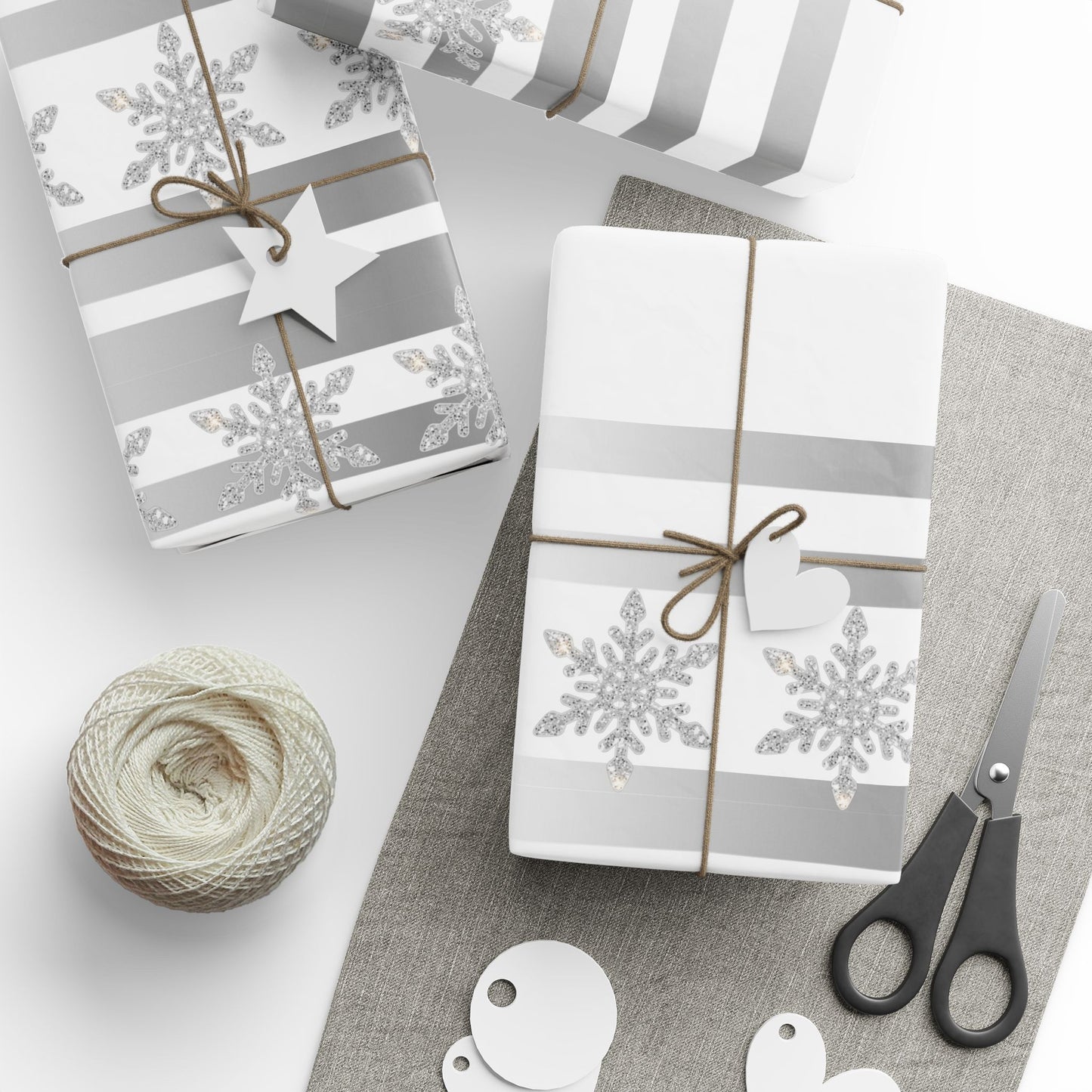 Elegant Snowflake Wrapping Paper for Holidays, Winter Celebrations, Gift Wrap, Christmas, Holiday Parties, Festive Occasions