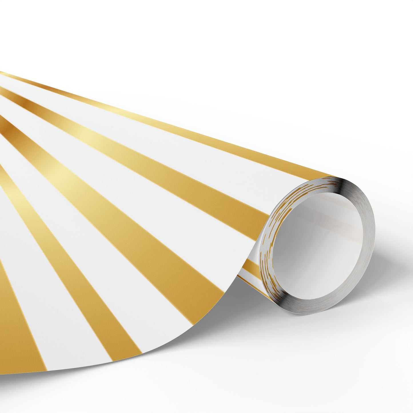 Elegant Gold Striped Wrapping Paper, Gift Wrap for Birthdays, Weddings, Holidays, Special Occasions, Crafting, Parties