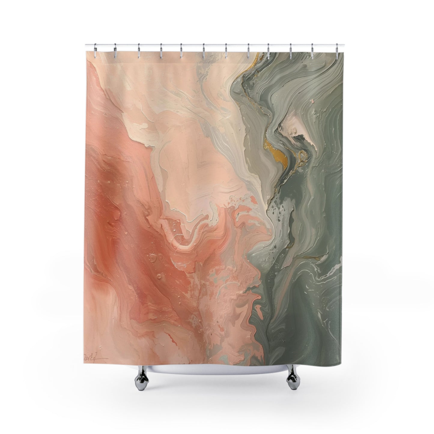 Elegant Marble Shower Curtain, Bathroom Decor, Modern Home, Gift for Her, Artistic Shower Screen