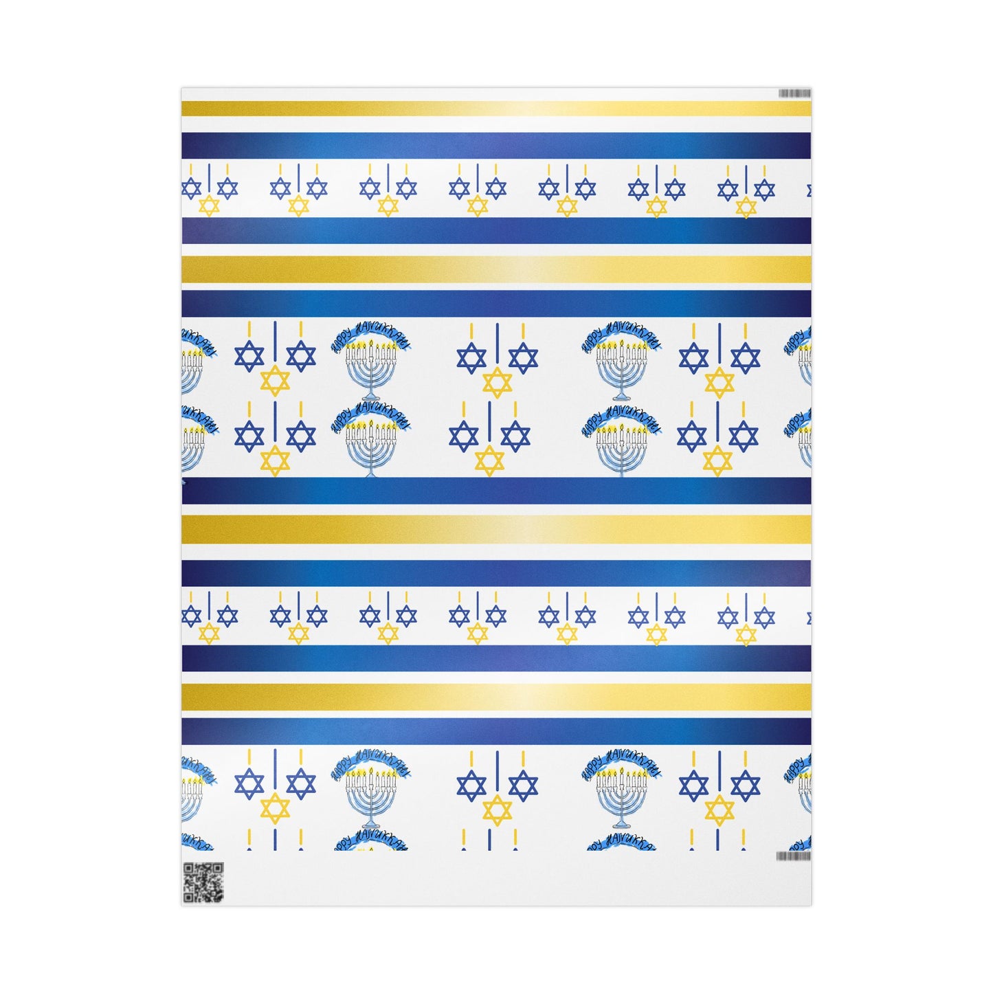 Hanukkah Wrapping Papers, Festive Gift Wrap for Jewish Celebrations, Menorah and Star of David Design, Holiday Gift Wrap, Eco-Friendly Paper