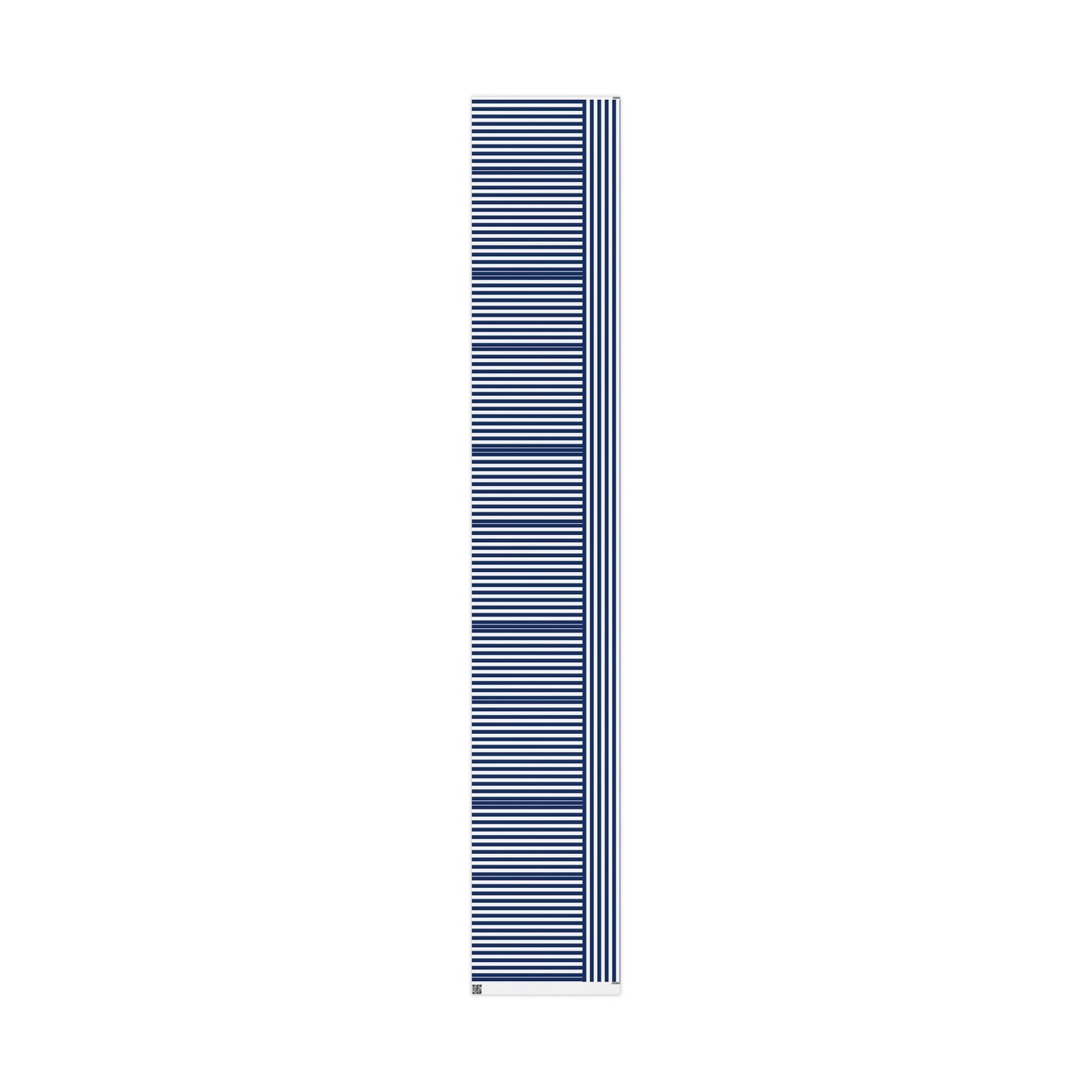 Nautical Striped Wrapping Paper Roll, Gift Wrap for Birthdays, Weddings, Baby Showers, Holidays, Navy Blue Decoration
