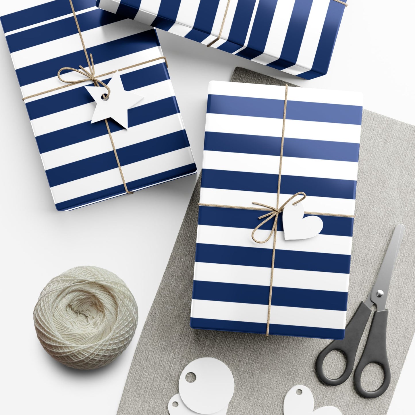 Nautical Stripe Gift Wrap Papers | Eco-Friendly Wrapping Paper for Birthdays, Holidays, Parties, and Special Occasions, Blue Striped [...]