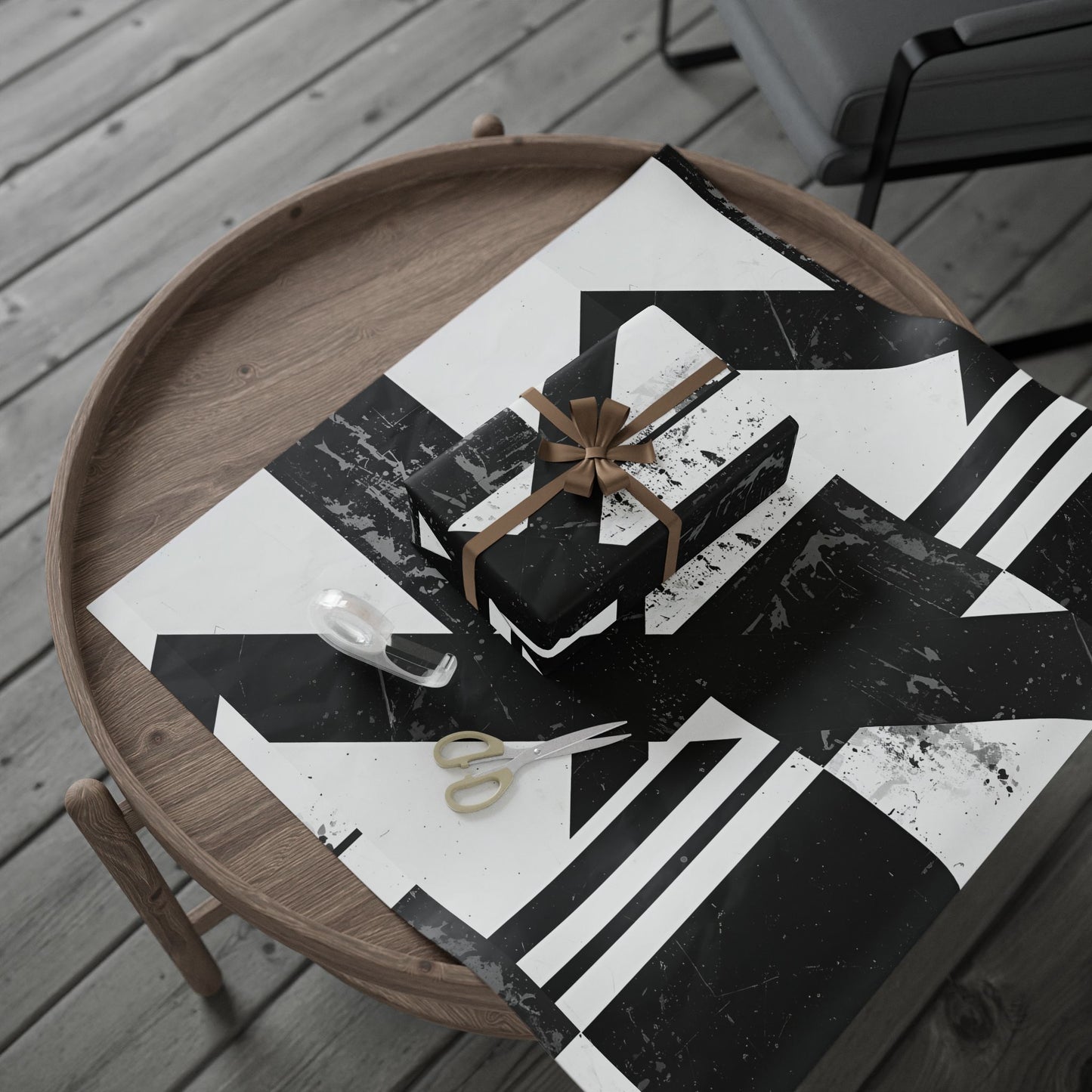 Modern Geometric Wrapping Paper | Stylish Gift Wrap for Any Occasion | Holiday, Birthday, Eco-Friendly, Black and White Design
