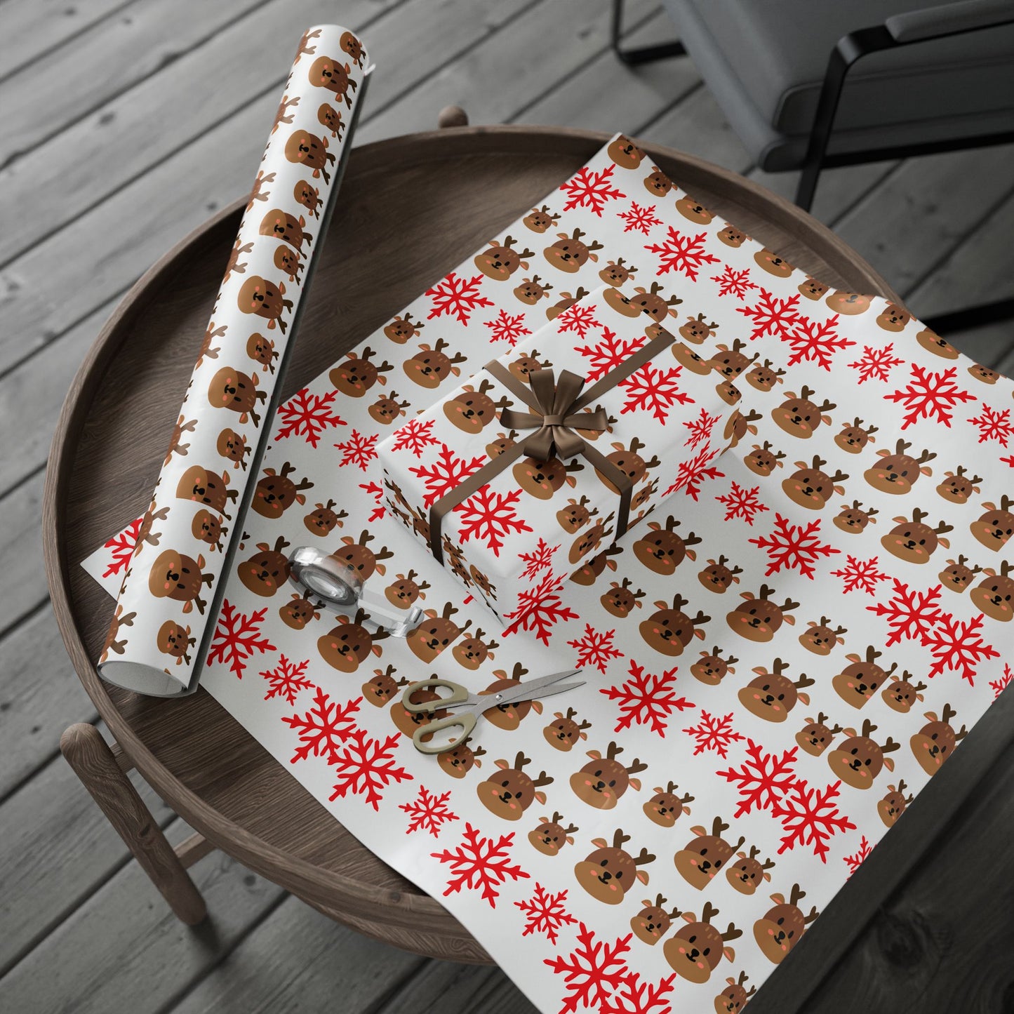 Festive Wrapping Paper for Holiday Gifts, Cute Animal Print Gift Wrap, Christmas Decoration, Birthday Party Wrap, Eco-friendly