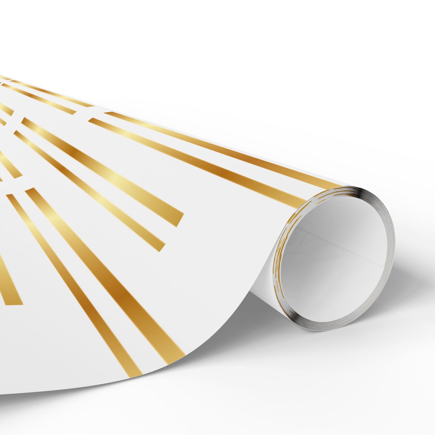 Elegant Gold Striped Wrapping Paper, Gift Wrap for Birthdays, Weddings, Holidays, Special Occasions, Crafting, Parties