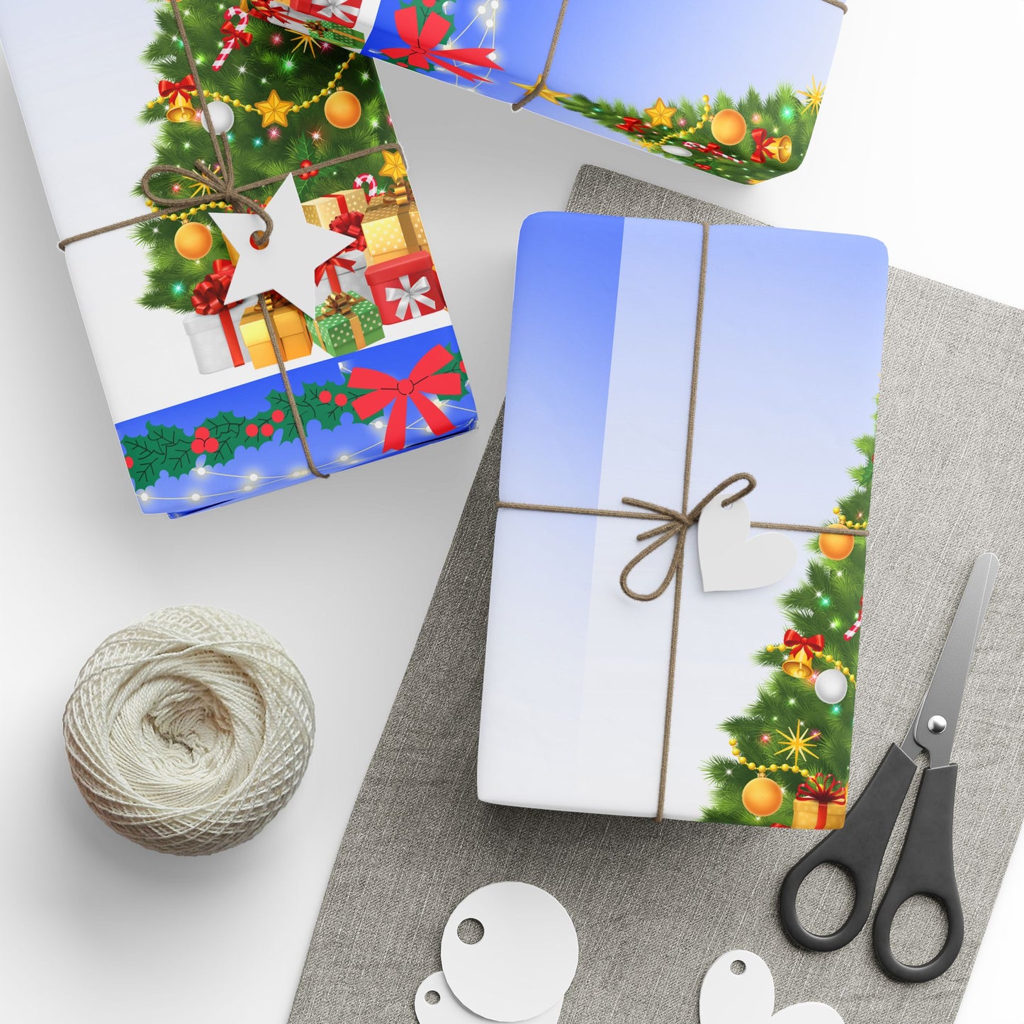 Christmas Wrapping Paper, Holiday Gift Wrap, Festive Tree Design, Cute Gift Wrap, Merry Christmas Decor