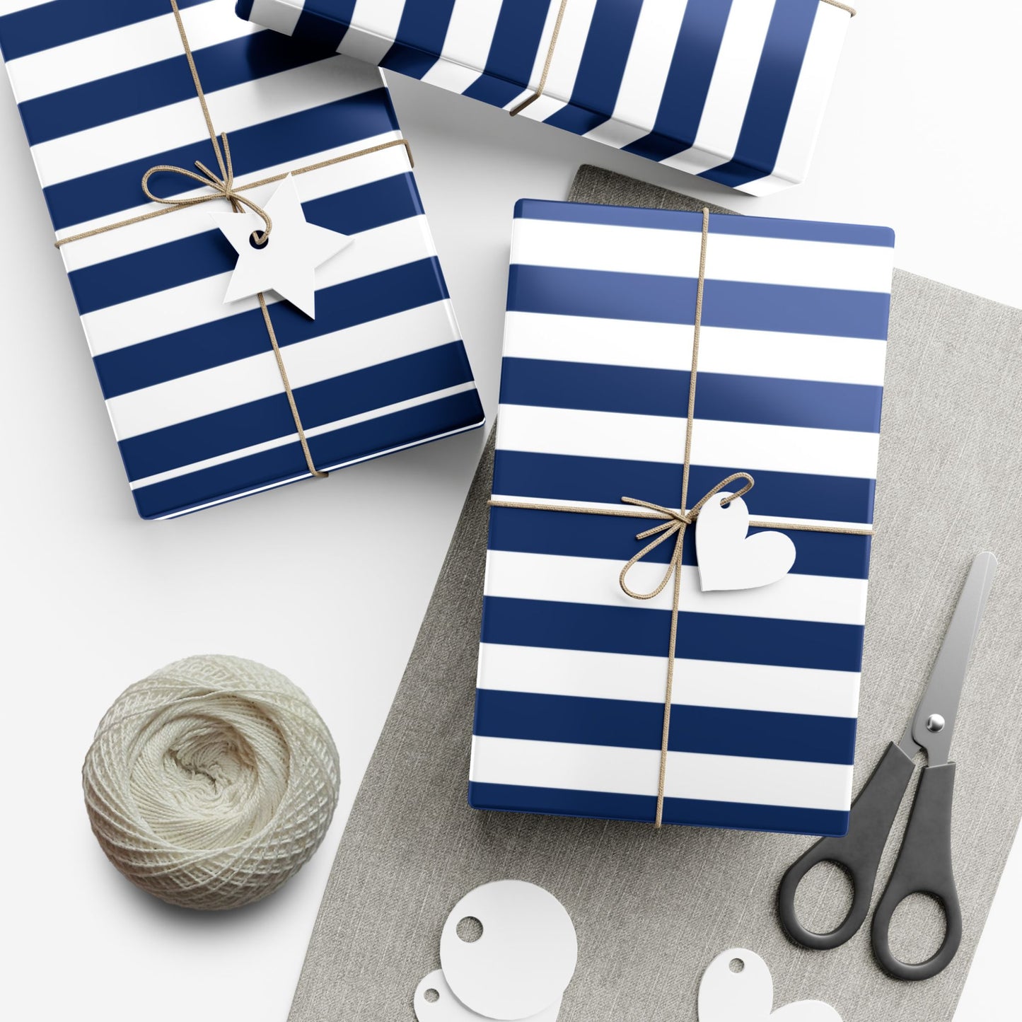 Nautical Stripe Gift Wrap Papers | Eco-Friendly Wrapping Paper for Birthdays, Holidays, Parties, and Special Occasions, Blue Striped [...]