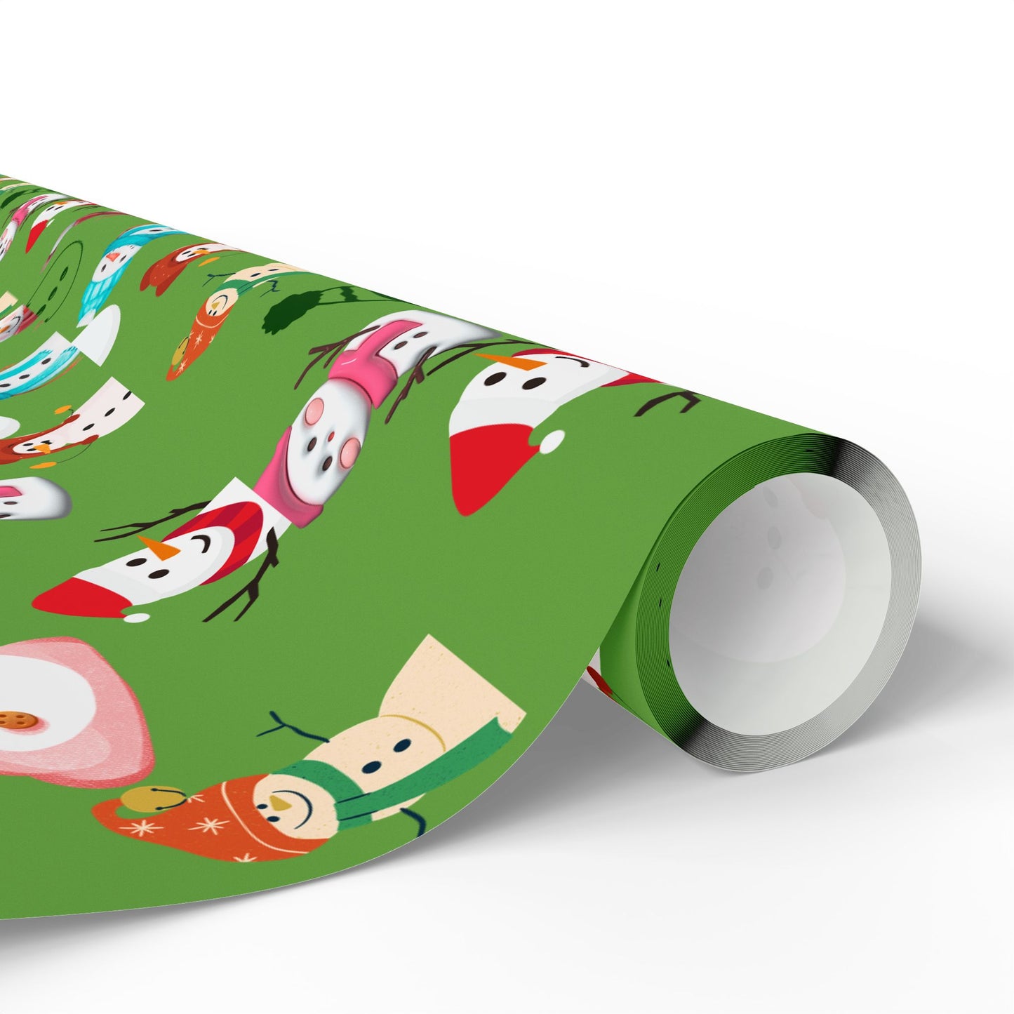 Festive Wrapping Paper for Holidays, Gift Wrap for Christmas, Snowman and Winter Animal Design, Merry Seasonal Packaging