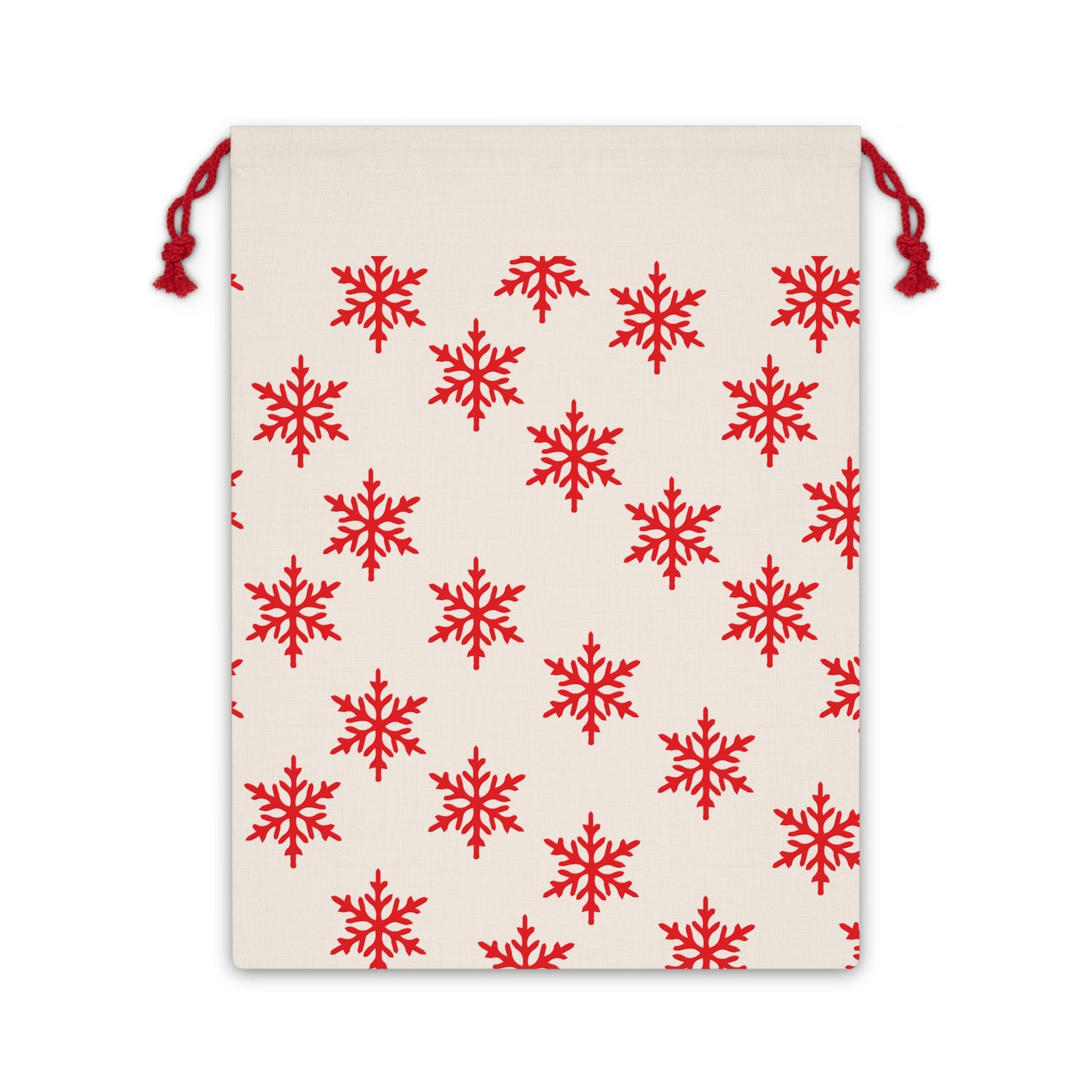 Snowflake Gift Bag, Holiday Present Pouch, Seasonal Bag for Christmas, Festive Wrap, Cute Drawstring Bag