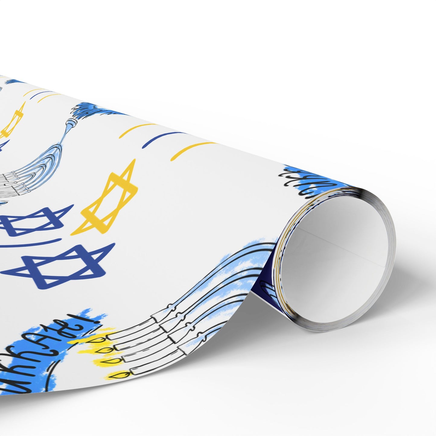 Hanukkah Wrapping Papers, Festive Gift Wrap for Jewish Celebrations, Menorah and Star of David Design, Holiday Gift Wrap, Eco-Friendly Paper