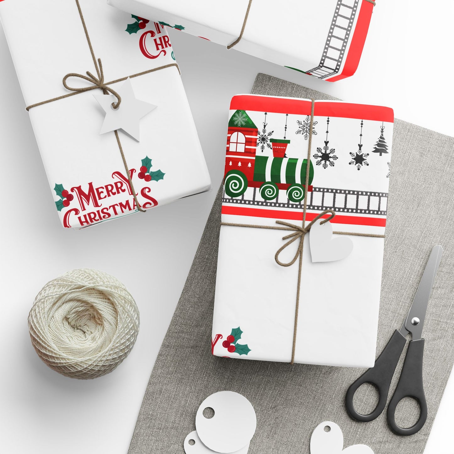 Festive Christmas Wrapping Papers, Merry Christmas Gift Wrap, Holiday Gift Wrap, Seasonal Wrapping Paper, Christmas Decorations
