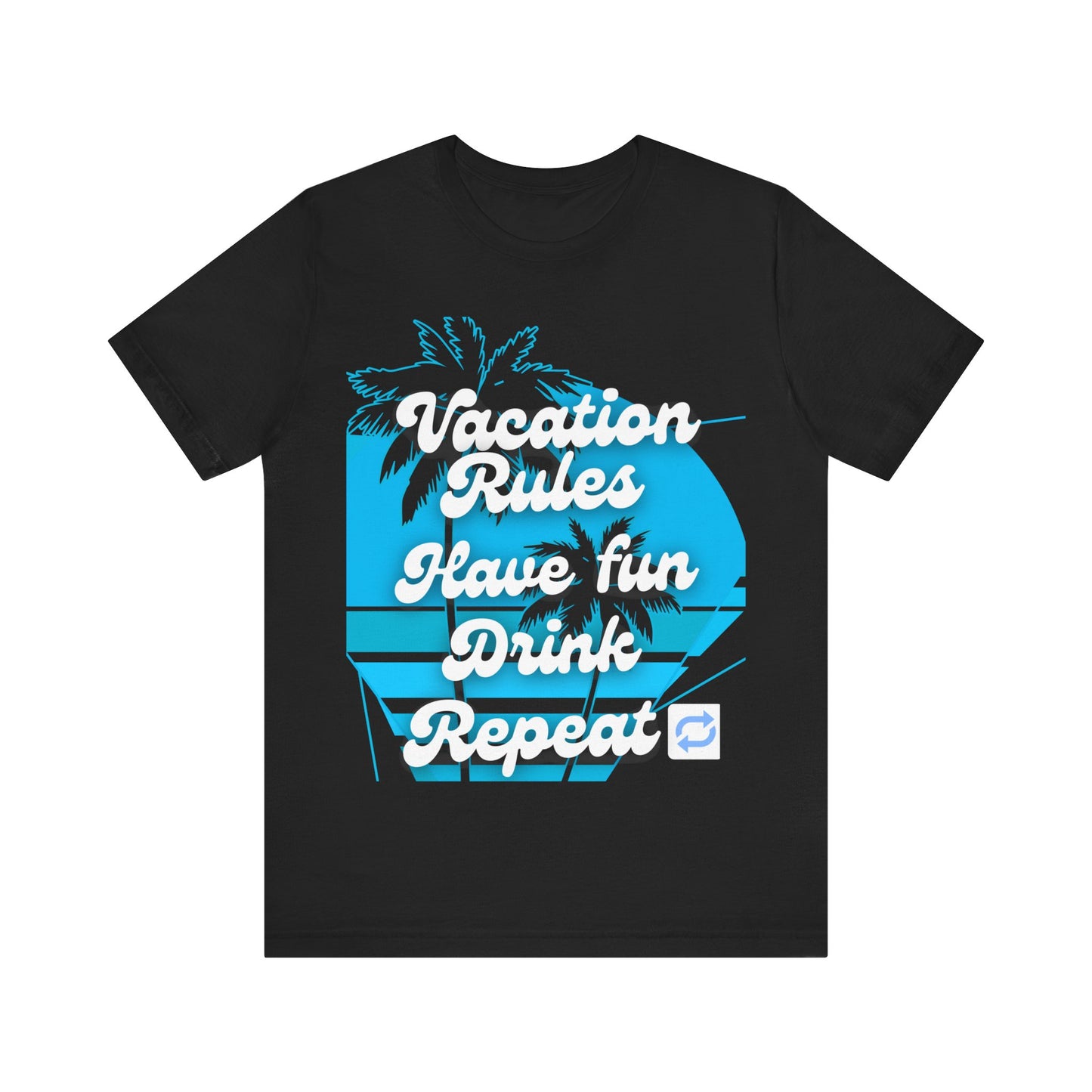 Vacation Rules Tee, Unisex Graphic Tee, Summer Shirt, Beachwear, Fun Vacation Apparel, Party T-Shirt, Gift for Travelers