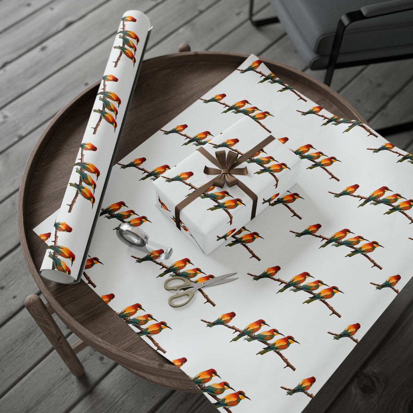 Vibrant Tropical Bird Wrapping Paper, Eco-Friendly Gift Wrap, Holiday Celebrations, Birthday Parties, Eco-Conscious Packaging