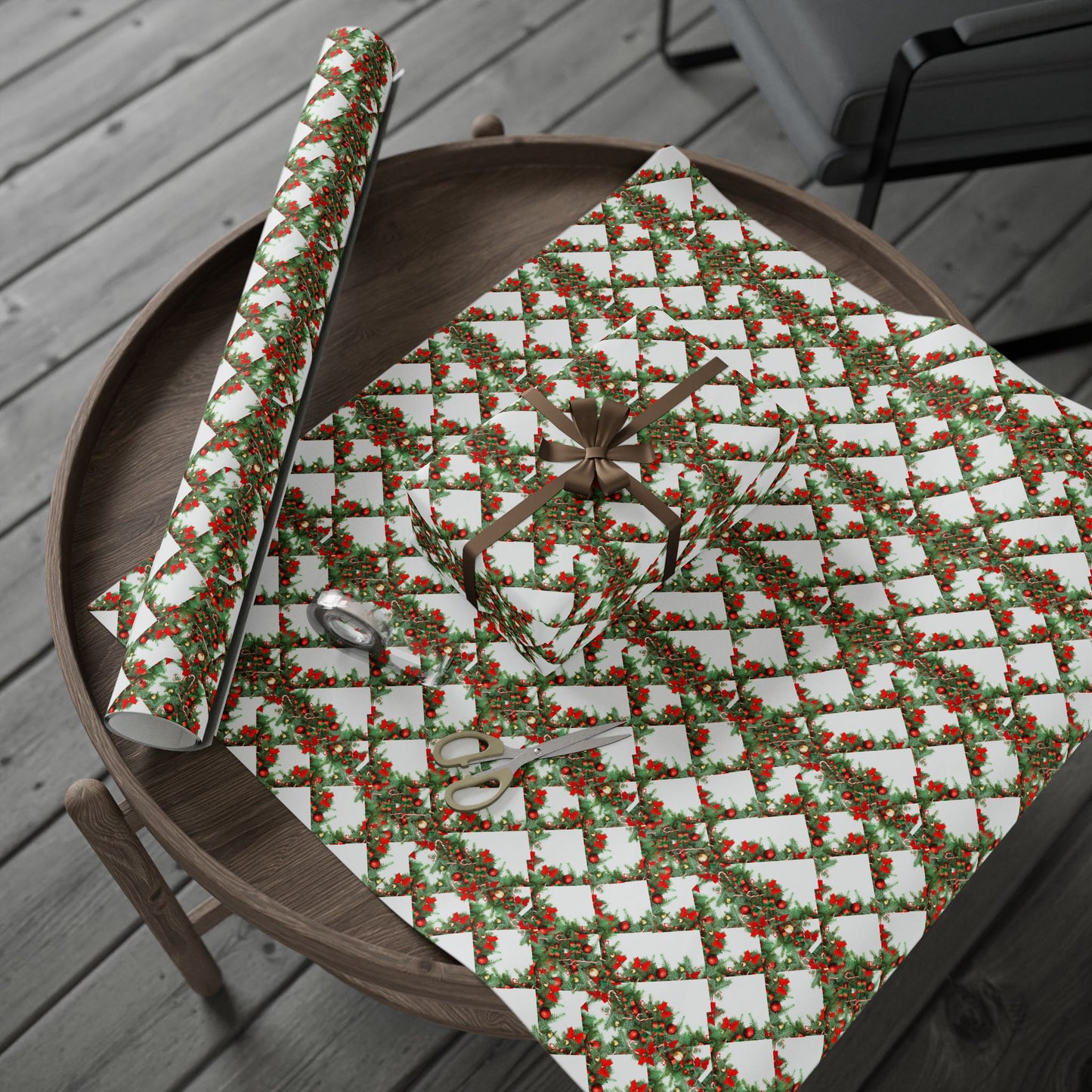 Christmas Wrapping Paper Roll, Holiday Gift Wrap, Festive Wrapping, Perfect for Presents, Eco-Friendly Gift Packaging