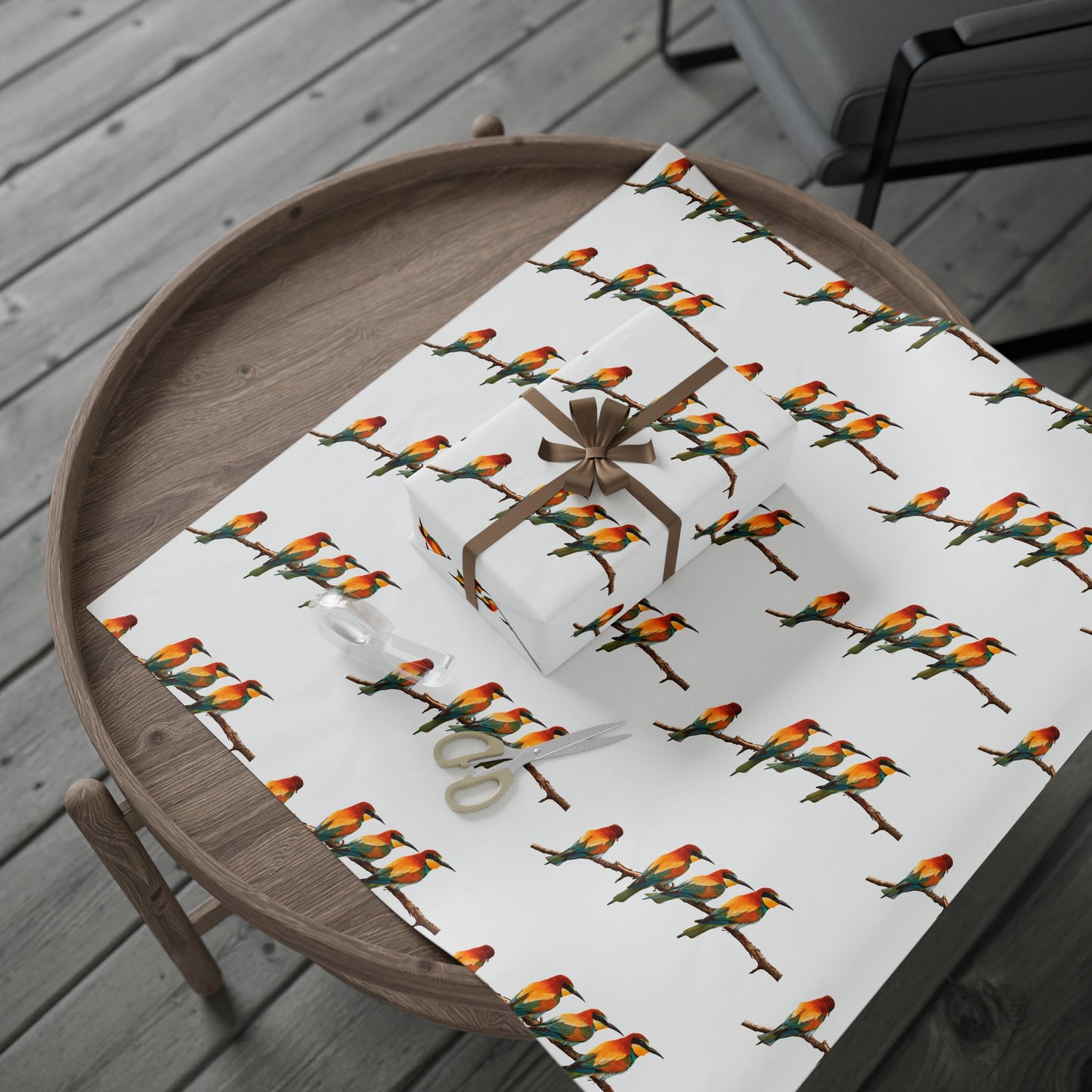 Vibrant Tropical Bird Wrapping Paper, Eco-Friendly Gift Wrap, Holiday Celebrations, Birthday Parties, Eco-Conscious Packaging