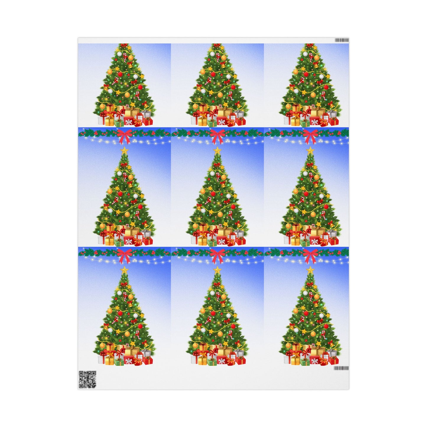 Christmas Wrapping Paper, Holiday Gift Wrap, Festive Tree Design, Cute Gift Wrap, Merry Christmas Decor