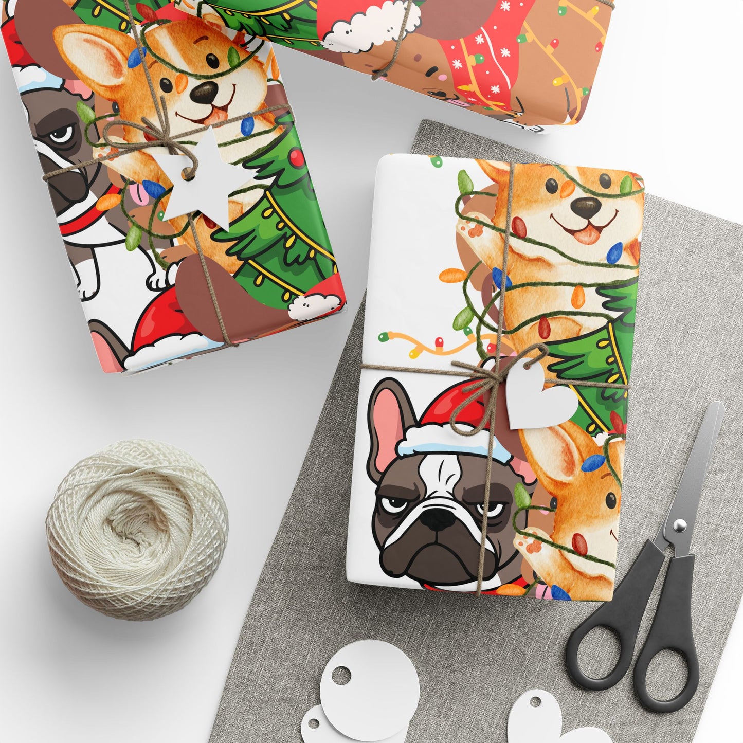 Festive Pet Wrapping Paper, Holiday Gift Wrap, Cute Dog Christmas Wrap, Unique Puppy Wrapping, Animal Print Gift Cover