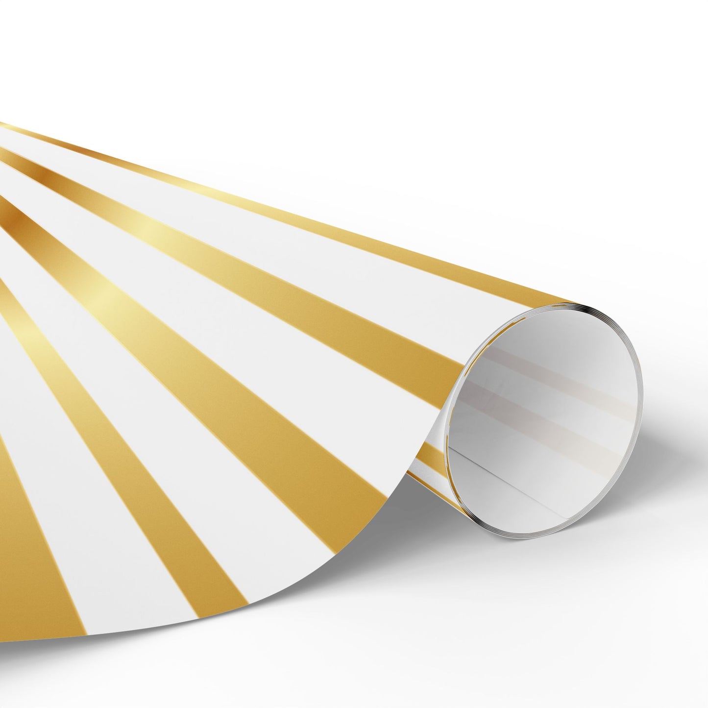 Elegant Gold Striped Wrapping Paper, Gift Wrap for Birthdays, Weddings, Holidays, Special Occasions, Crafting, Parties