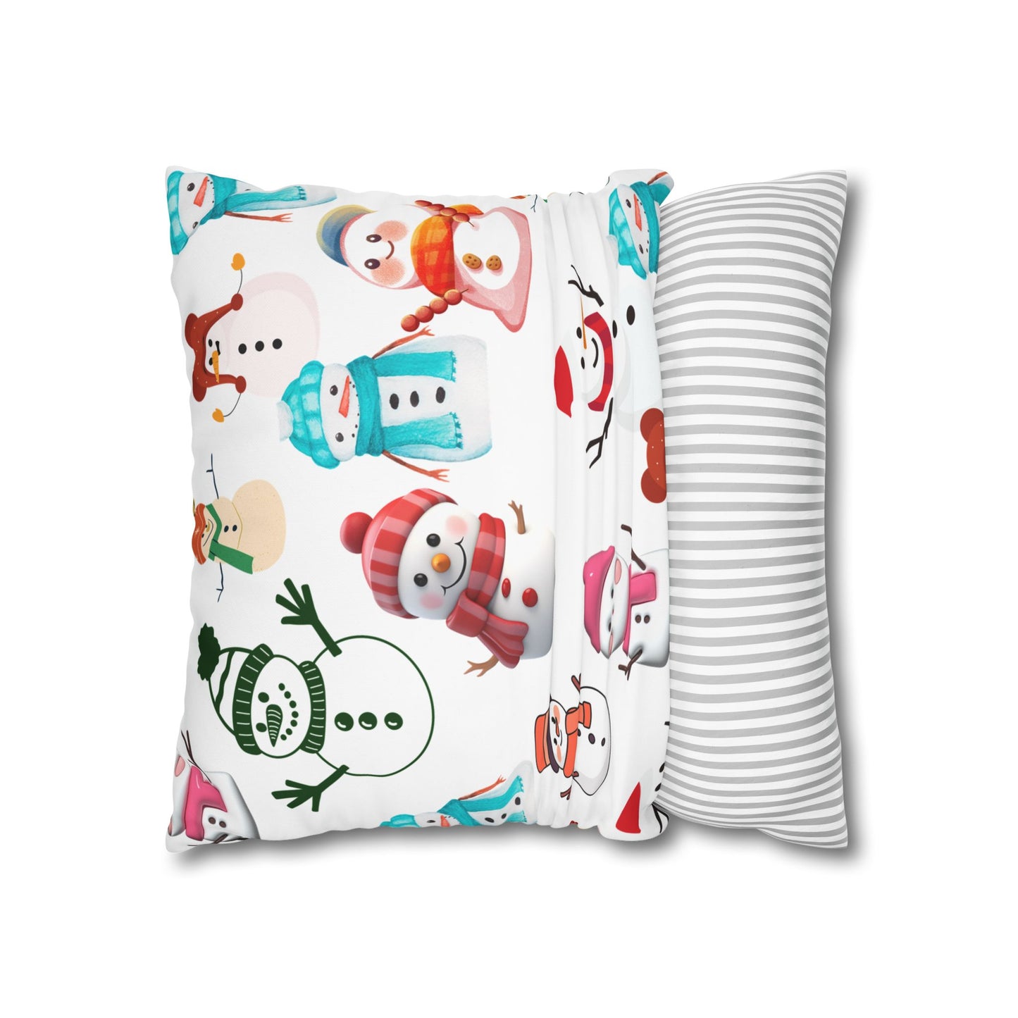 Snowman Decorative Pillowcase, Winter Decor Pillow, Cozy Christmas Pillow, Holiday Home Accent, Gift for Snowman Lovers