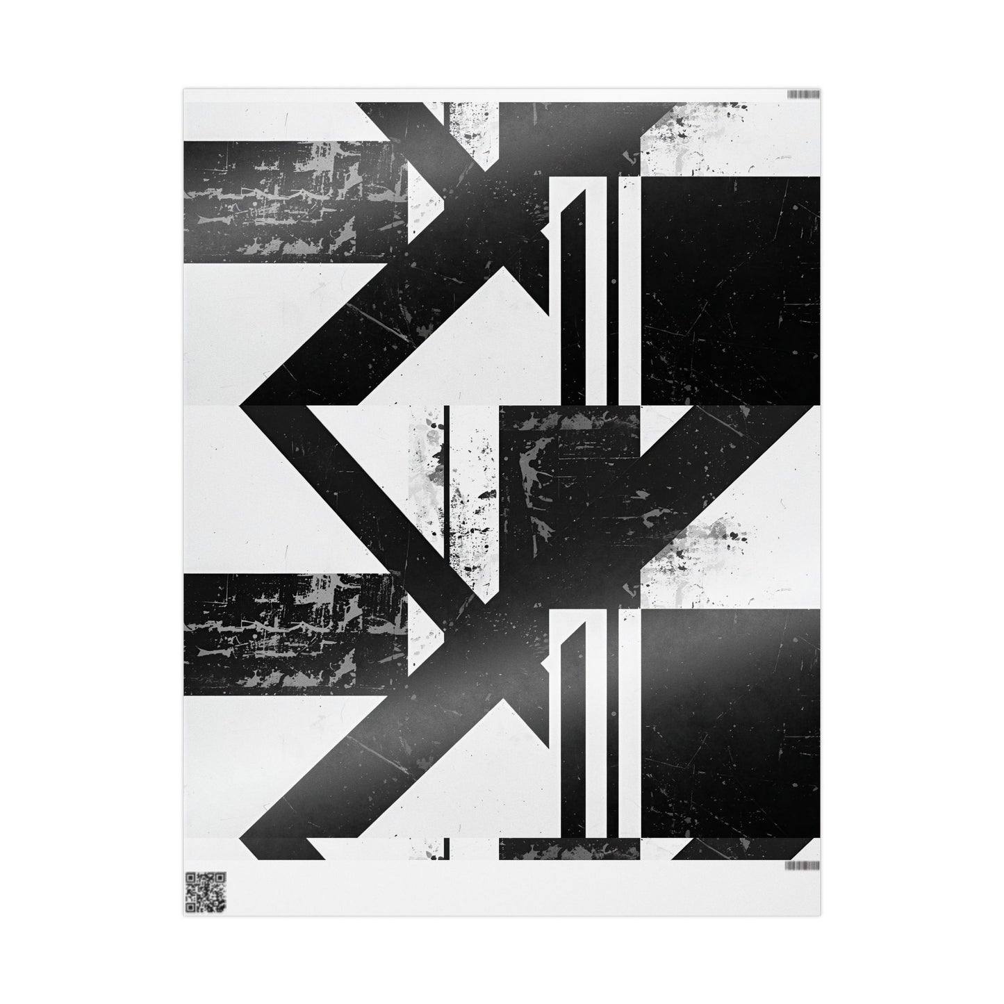Modern Geometric Wrapping Paper | Stylish Gift Wrap for Any Occasion | Holiday, Birthday, Eco-Friendly, Black and White Design