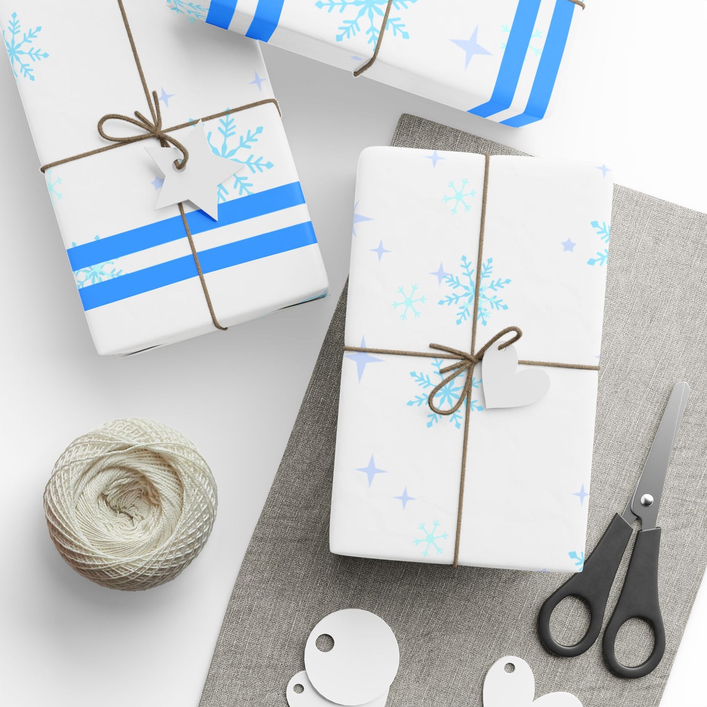 Winter Wonderland Wrapping Paper, Holiday Gift Wrap, Snowflake Design, Cute Christmas Wrapping, New Year Packaging, Seasonal Decorations