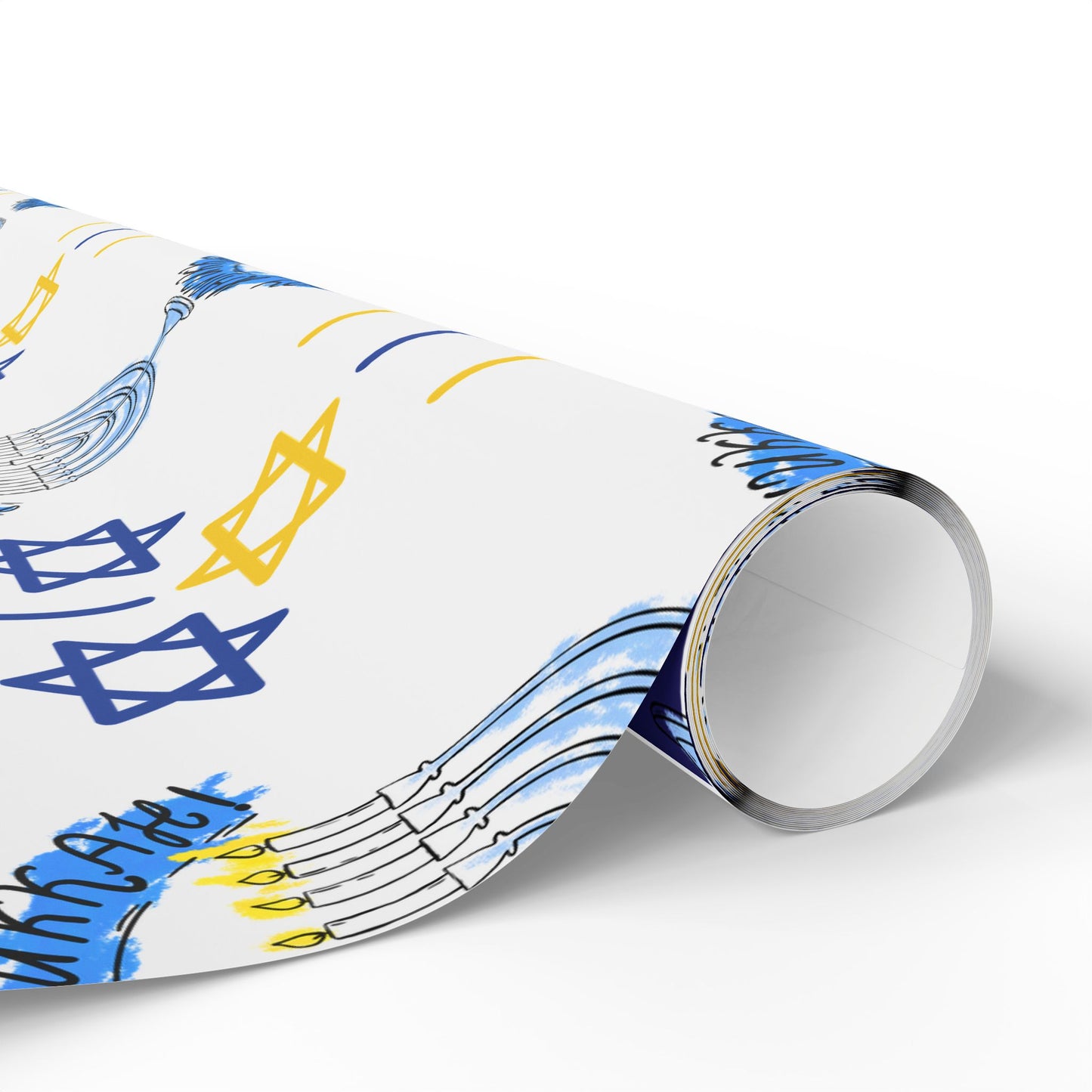 Hanukkah Wrapping Papers, Festive Gift Wrap for Jewish Celebrations, Menorah and Star of David Design, Holiday Gift Wrap, Eco-Friendly Paper